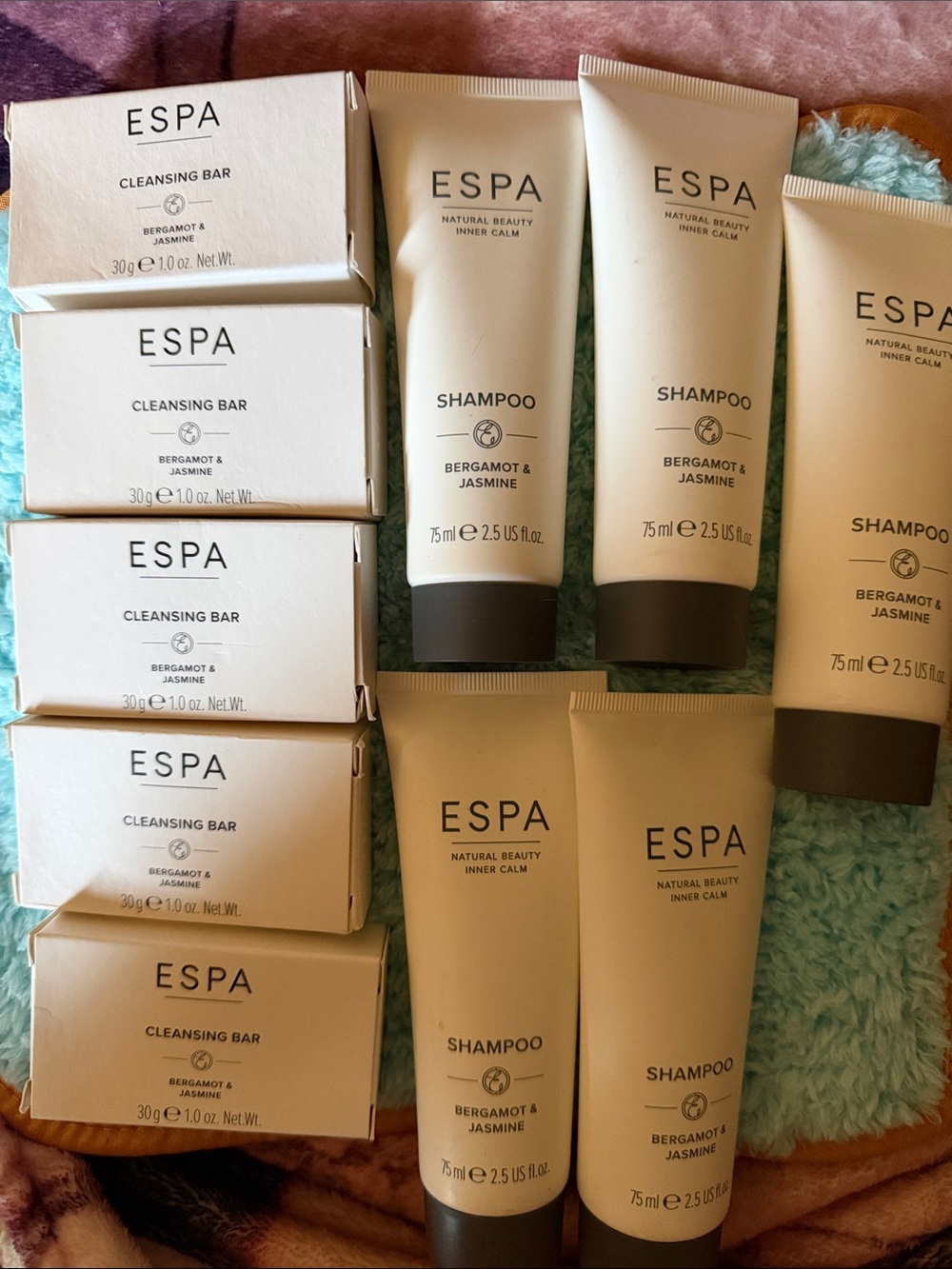 ESPA Bergamot & Jasmine Shampoo + Cleansing Bars - bundle
